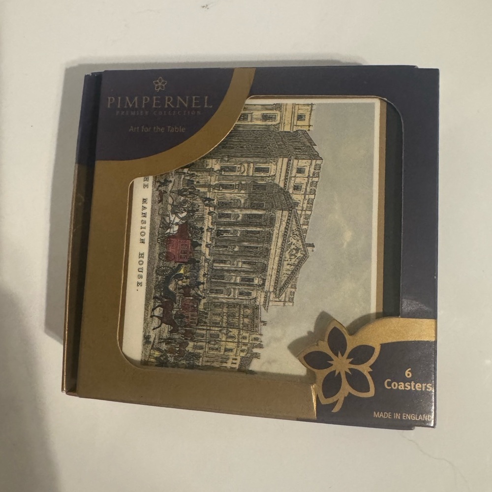 Pimpernel Beverage Coasters Cork
Backed London Scenes Set of 6
England Vintage